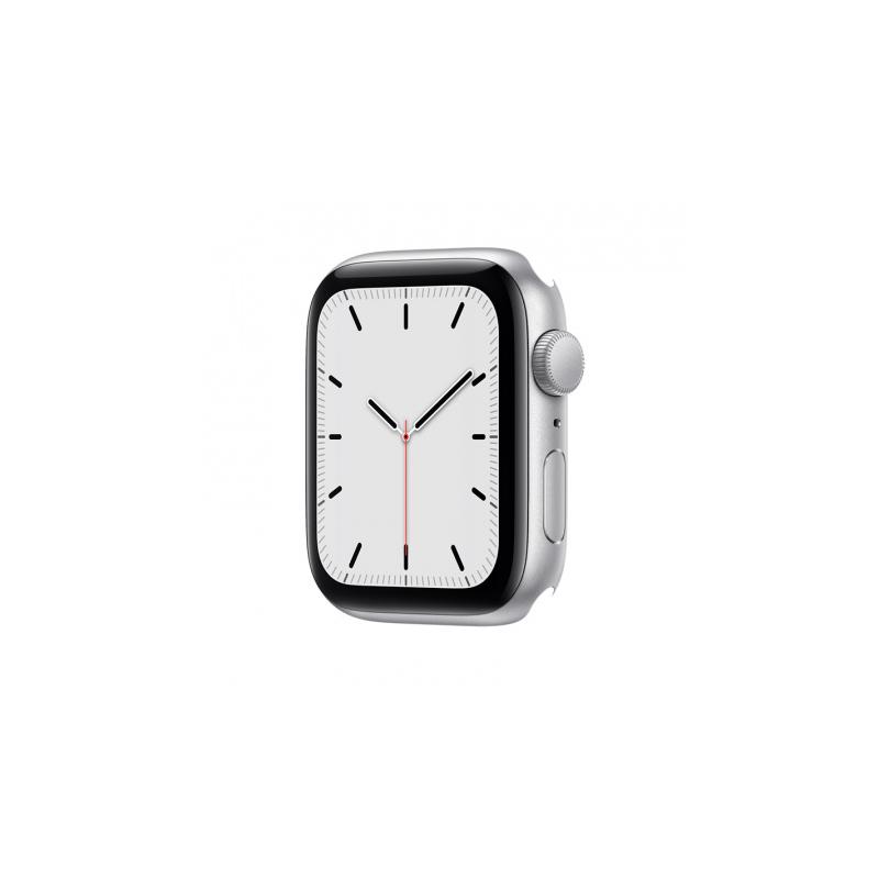 Apple WATCH SE 40mm GPS Aluminiumgehäuse Silber Sportarmband Schwarz