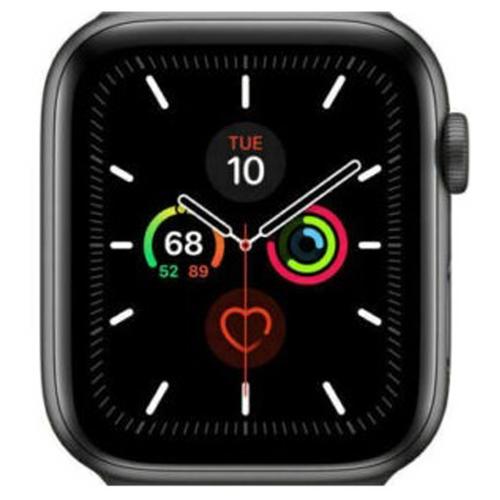 Apple Apple WATCH Series 5 44mm GPS Aluminiumgehäuse Spacegrau Armband Milanaise Schwarz   