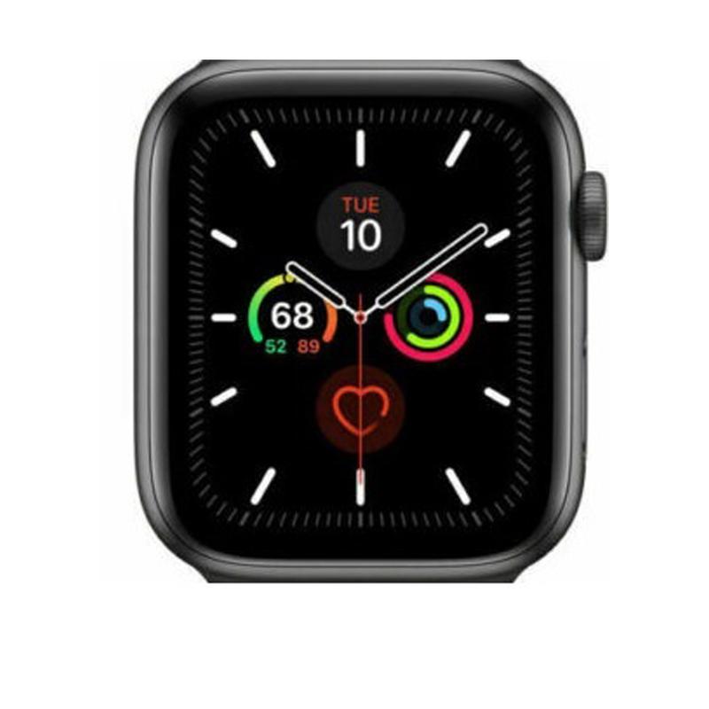 Apple WATCH Series 5 44mm GPS Aluminiumgehäuse Spacegrau Armband Milanaise Schwarz   