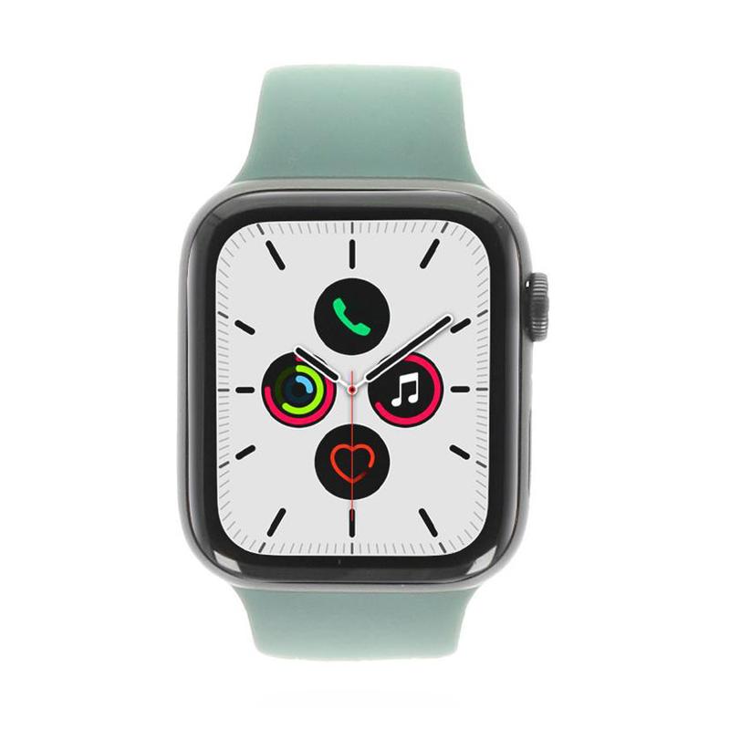 Apple WATCH Series 5 44mm GPS Aluminiumgehäuse Spacegrau Sportarmband Piniengrün