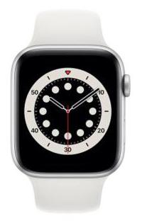 Apple Apple WATCH Series 6 44mm GPS Aluminiumgehäuse Silber Sportarmband  Capri Blau 