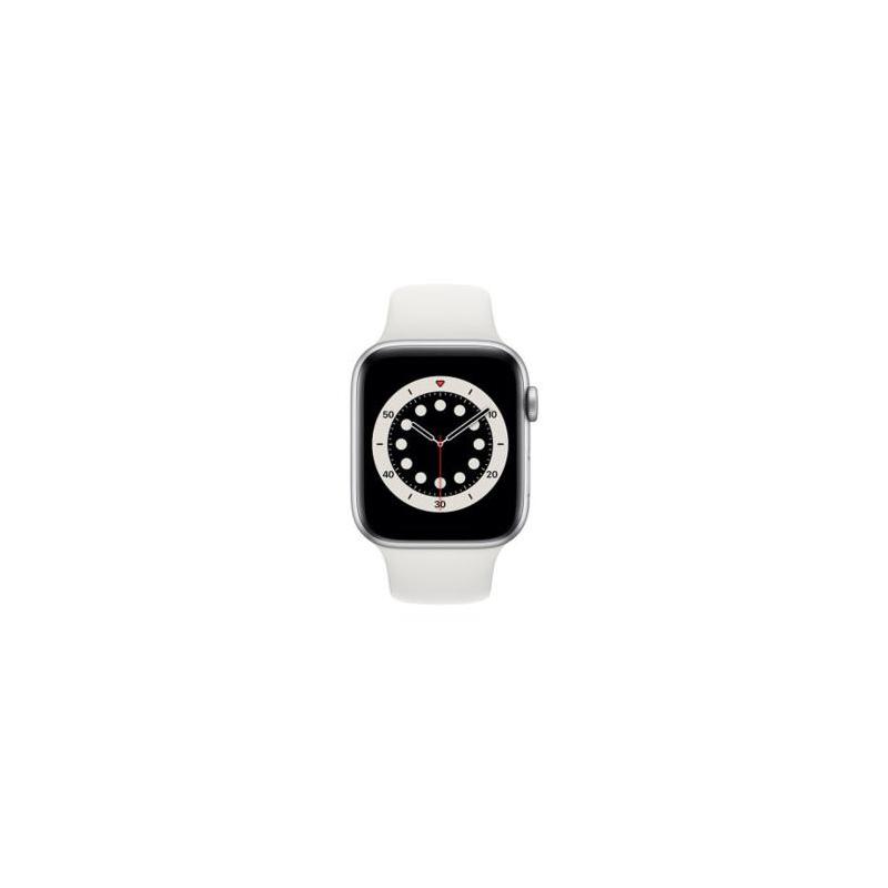 Apple WATCH Series 6 44mm GPS Aluminiumgehäuse Silber Sportarmband  Capri Blau 
