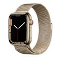Apple WATCH Series 7 41mm GPS+Cellular Edelstahl Gold Armband Milanaise Gold