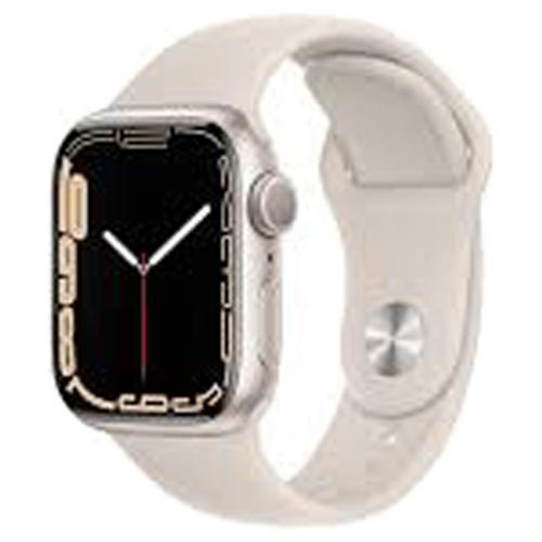 Apple Apple WATCH Series 7 41mm GPS+Cellular Edelstahlgehäuse Silber Sportarmband Polarstern