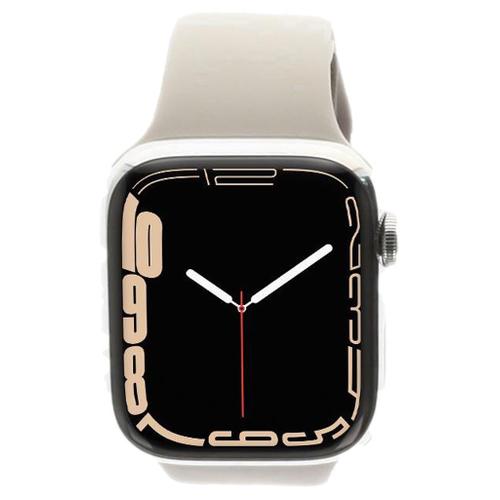 Apple Apple WATCH Series 7 45mm GPS+Cellular Edelstahlgehäuse Silber Sportarmband Polarstern