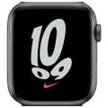 Apple WATCH Nike SE GPS 40mm Aluminiumgehäuse Spacegrau Sportarmband Pure Platinum Schwarz