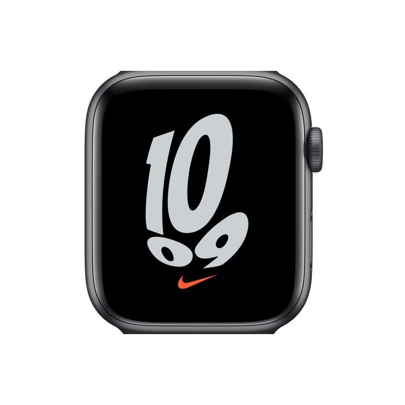 Apple WATCH Nike SE GPS 40mm Aluminiumgehäuse Spacegrau Sportarmband Pure Platinum Schwarz