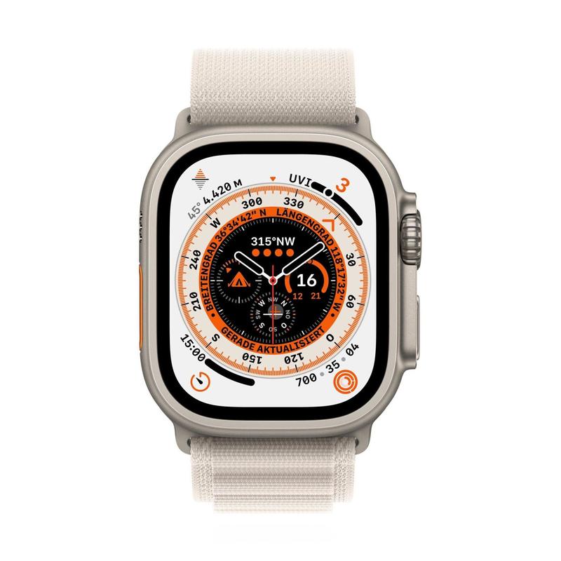 Apple WATCH Ultra 49mm GPS+Cellular Titangehäuse Alpine Loop Polarstern M