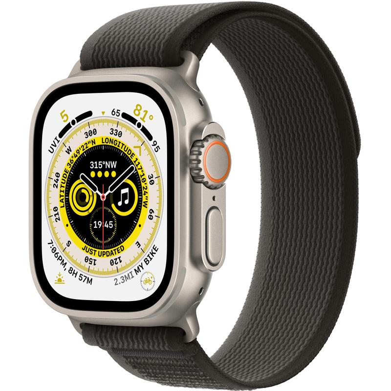 Apple WATCH Ultra 49mm GPS+Cellular Titangehäuse Trail Loop Schwarz/Grau M/L
