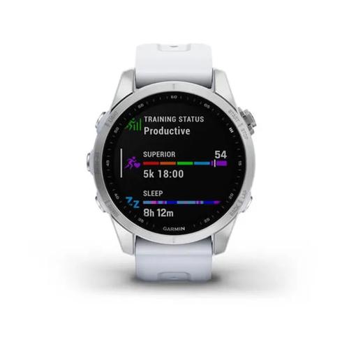 Garmin Garmin Fenix 7S 42mm Silber Armband Weiß