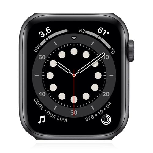 Apple Apple WATCH Series 6 44mm Cellular Aluminiumgehäuse Space Grau Solo Loop Schwarz