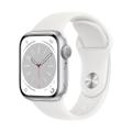 Apple WATCH Series 8 41mm GPS Aluminiumgehäuse Silber Sportarmband Weiß