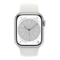 Apple WATCH Series 8 41mm GPS+Cellular Aluminiumgehäuse Silber Sportarmband Weiß