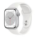 Apple WATCH Series 8 41mm GPS+Cellular Aluminiumgehäuse Silber Sportarmband Weiß