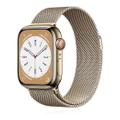 Apple WATCH Series 8 41mm GPS+Cellular Edelstahl Gold Milanaisearmband Gold