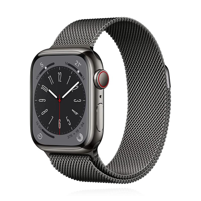 Apple WATCH Series 8 41mm GPS+Cellular Edelstahl Graphit Milanaisearmband Graphit