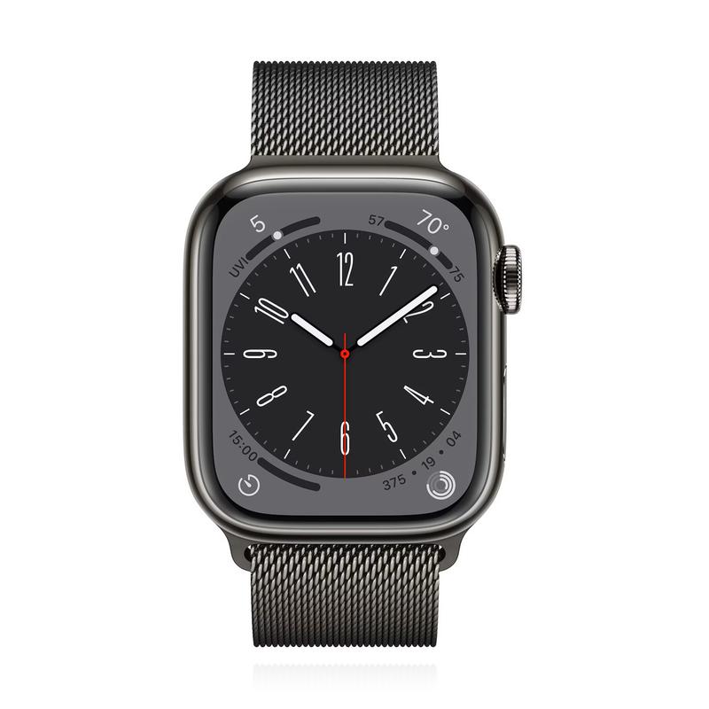 Apple WATCH Series 8 41mm GPS+Cellular Edelstahl Graphit Milanaisearmband Graphit