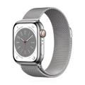 Apple WATCH Series 8 41mm GPS+Cellular Edelstahl Silber Milanaisearmband Silber