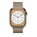 Apple WATCH Series 8 45mm GPS+Cellular Edelstahl Gold Milanaisearmband Gold