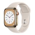 Apple WATCH Series 8 45mm GPS+Cellular Edelstahl Gold Sportarmband Polarstern