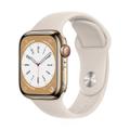 Apple WATCH Series 8 45mm GPS+Cellular Edelstahl Gold Sportarmband Polarstern