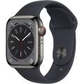 Apple WATCH Series 8 45mm GPS+Cellular Edelstahl Graphit Sportarmband Mitternacht