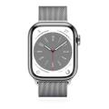 Apple WATCH Series 8 45mm GPS+Cellular Edelstahl Silber Milanaisearmband Silber