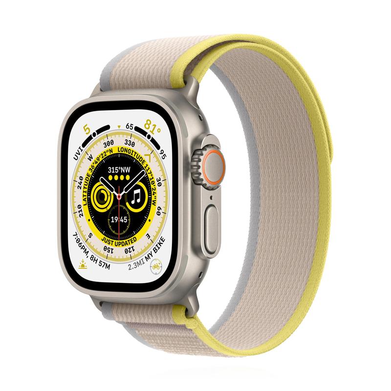 Apple WATCH Ultra 49mm GPS+Cellular Titangehäuse Trail Loop Gelb/Beige M/L