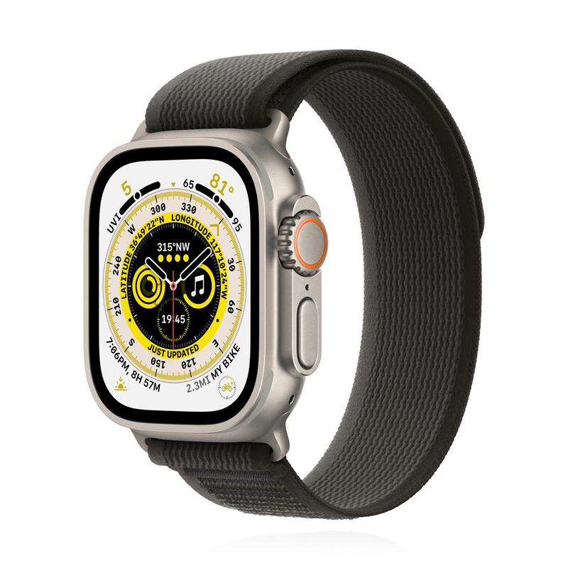 Apple WATCH Ultra 49mm GPS+Cellular Titangehäuse Trail Loop Schwarz/Grau S/M