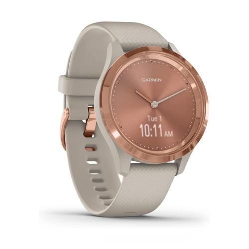 Garmin Vivomove 3S Rosa/Weißgold mit Silikon-Armband 18mm Rosa