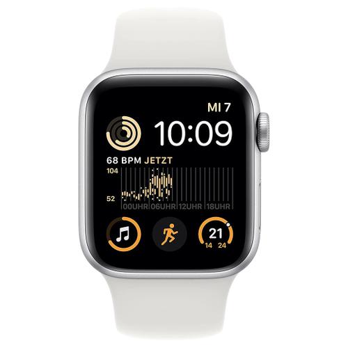 Apple Apple WATCH SE (2022) 40mm GPS+Cellular Aluminiumgehäuse Silber Sportarmband Weiß