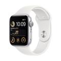 Apple WATCH SE (2022) 44mm GPS Aluminiumgehäuse Silber Sportarmband Weiß
