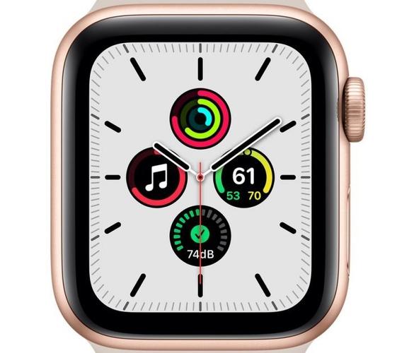 Apple WATCH SE 40mm GPS Aluminiumgehäuse Gold Solo Loop Plum Gr. 8