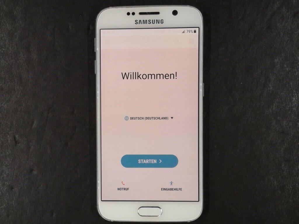 Galaxy S6 mit eingebranntem Display