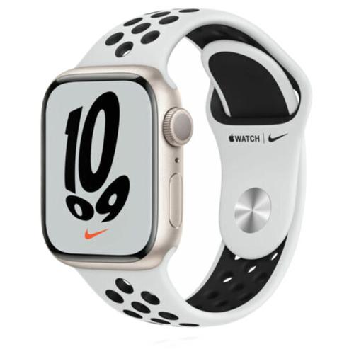 Apple Apple WATCH Nike Series 7 41mm GPS Aluminiumgehäuse Polarstern Sportarmband Platinum/Schwarz