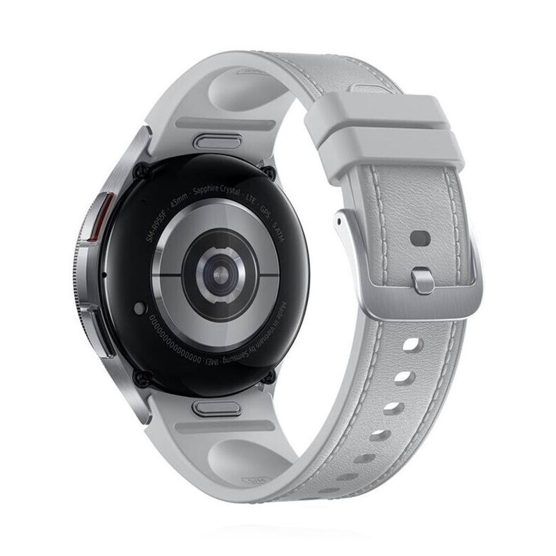 Samsung Galaxy Watch6 Classic Bluetooth+4G 43mm Silver Hybrid Eco-Leather Band Silver S/M