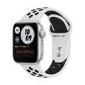 Apple WATCH Nike SE 40mm GPS Aluminiumgehäuse Silber Sportarmband Pure Platinum Schwarz