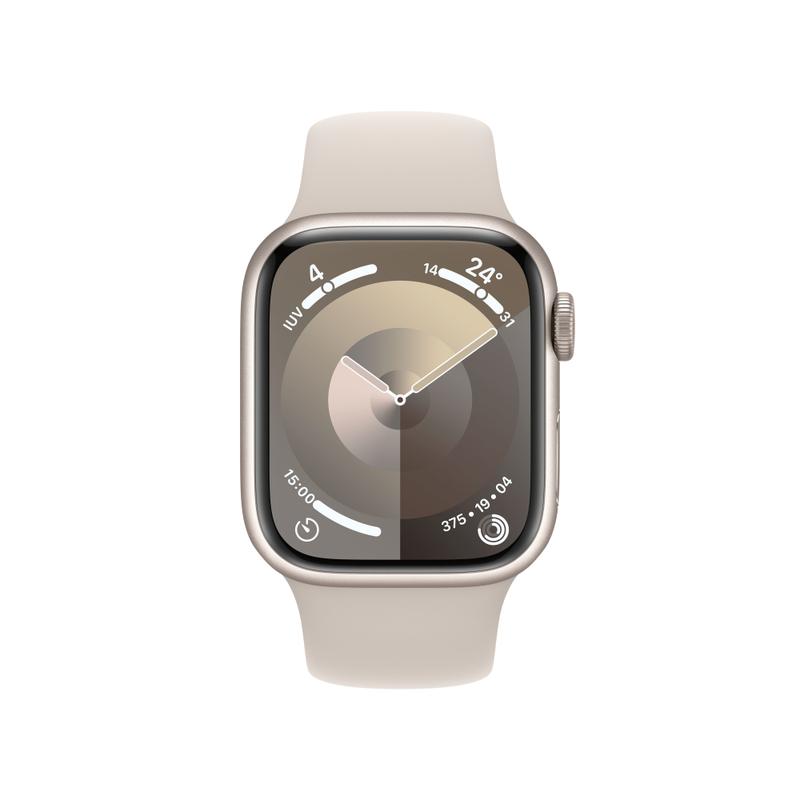 Apple WATCH Series 9 41mm GPS Aluminiumgehäuse Polarstern Sportarmband Polarstern M/L
