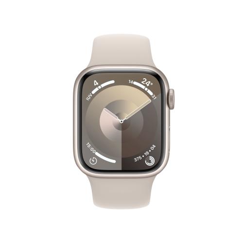 Apple WATCH Series 9 41mm GPS Aluminiumgehäuse Polarstern Sportarmband Polarstern M/L