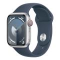 Apple Watch Series 9 41mm GPS+Cellular Aluminium Silber Sportarmband Sturmblau S/M