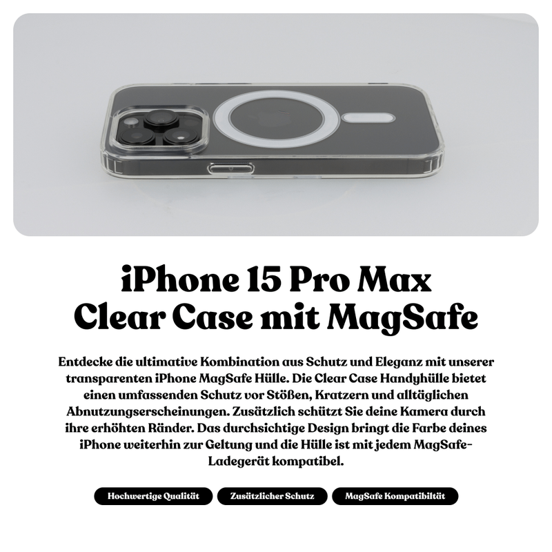 Universal Clear Case mit MagSafe | iPhone 15 Pro Max