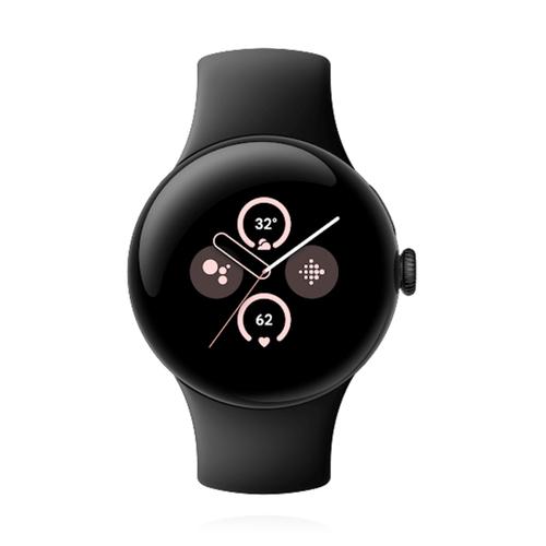 Google Pixel Watch 2 Bluetooth Matte Black Sportarmband in Obsidian