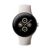 Google Pixel Watch 2 Bluetooth Polished Silver Sportarmband in Porcelain