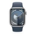 Apple WATCH Series 9 41mm GPS Aluminiumgehäuse Silber Sportarmband Sturmblau S/M