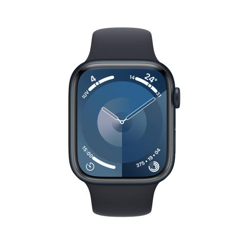 Apple WATCH Series 9 45mm GPS Aluminiumgehäuse Mitternacht Sportarmband Mitternacht M/L