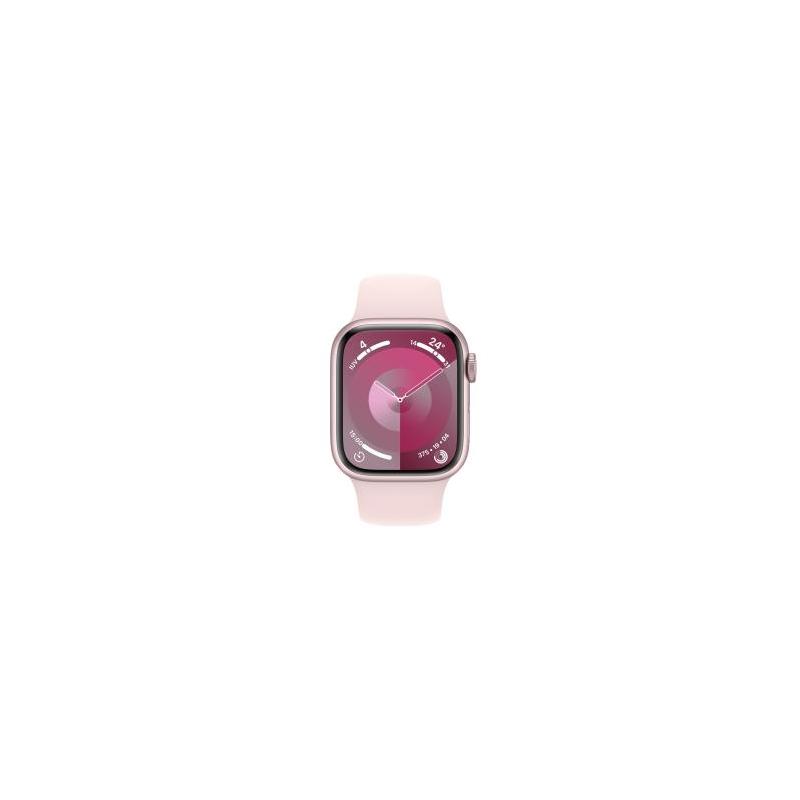 Apple WATCH Series 9 45mm GPS Aluminiumgehäuse Rosé Sportarmband Hellrosa S/M