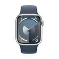 Apple WATCH Series 9 45mm GPS Aluminiumgehäuse Silber Sportarmband Sturmblau M/L