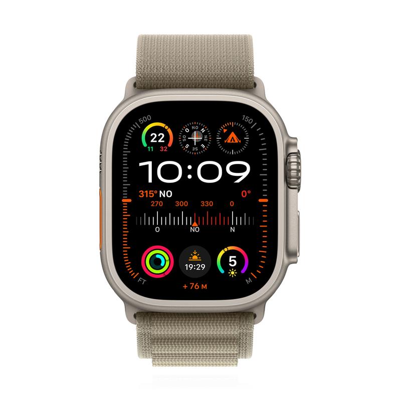 Apple WATCH Ultra 2 49mm GPS+Cellular Titangehäuse Alpine Loop Oliv L