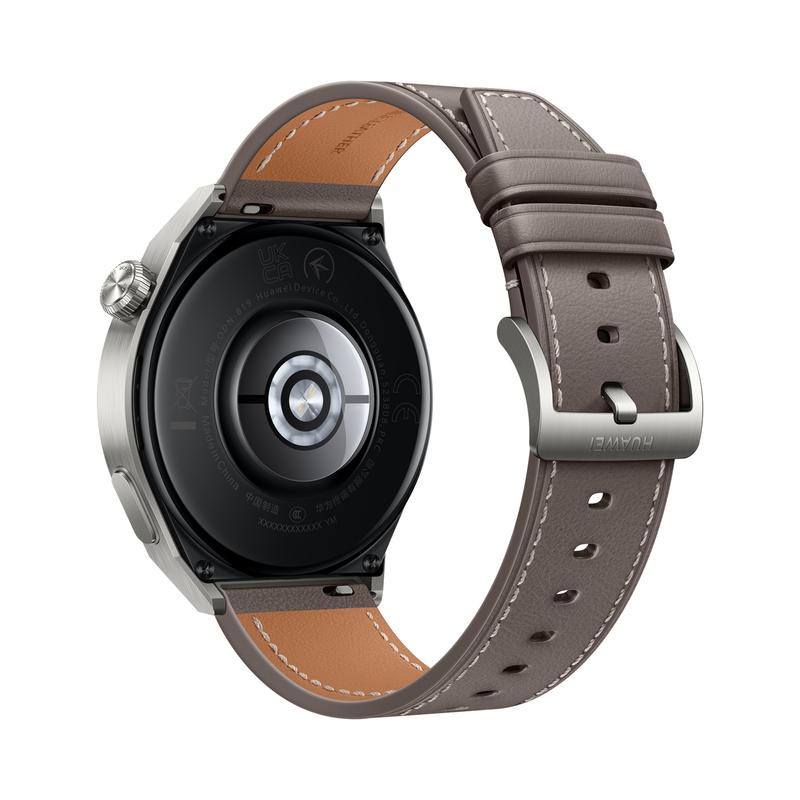 Huawei Watch GT 3 Pro Titanium mit Gray Leather Strap