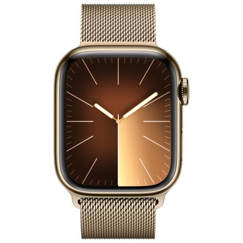 Apple Apple WATCH Series 9 41mm GPS+Cellular Edelstahlgehäuse Gold Milanaisearmband Gold